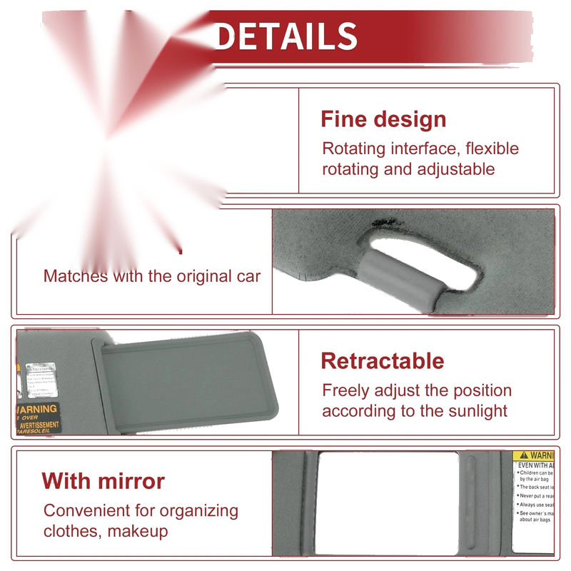 Toyota Tacoma Left Car Sun Visor with Mirror (2005-2011)