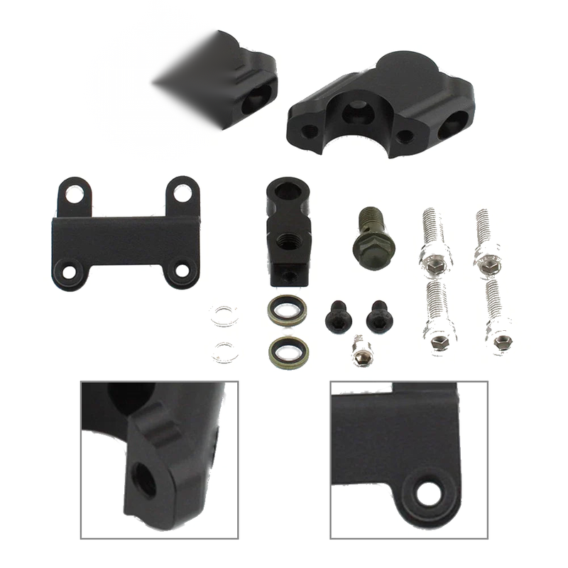 Yamaha MT-07 Handlebar Risers w/ Brake Hose Extension (2014-2023)