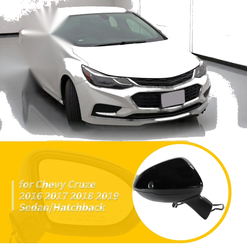 Chevy Cruze Right Passenger Side Door Mirror Gloss Black (2016-2019)