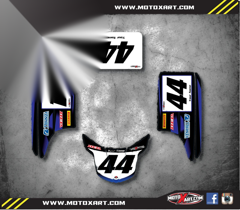 Yamaha Blaster 200 Number Plate Graphics Decals (1988-2006)