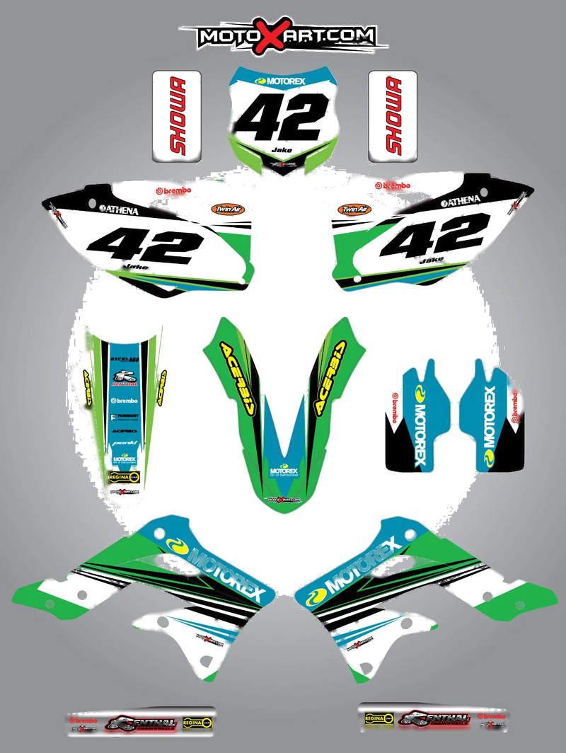 Kawasaki KXF 450 Decal Kit  STRIKE STYLE Full Graphics (2012-2015)