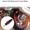 10.5mm Aluminum Alloy Plastic Motorcycle Slider Frame Bolt 1 Set Red