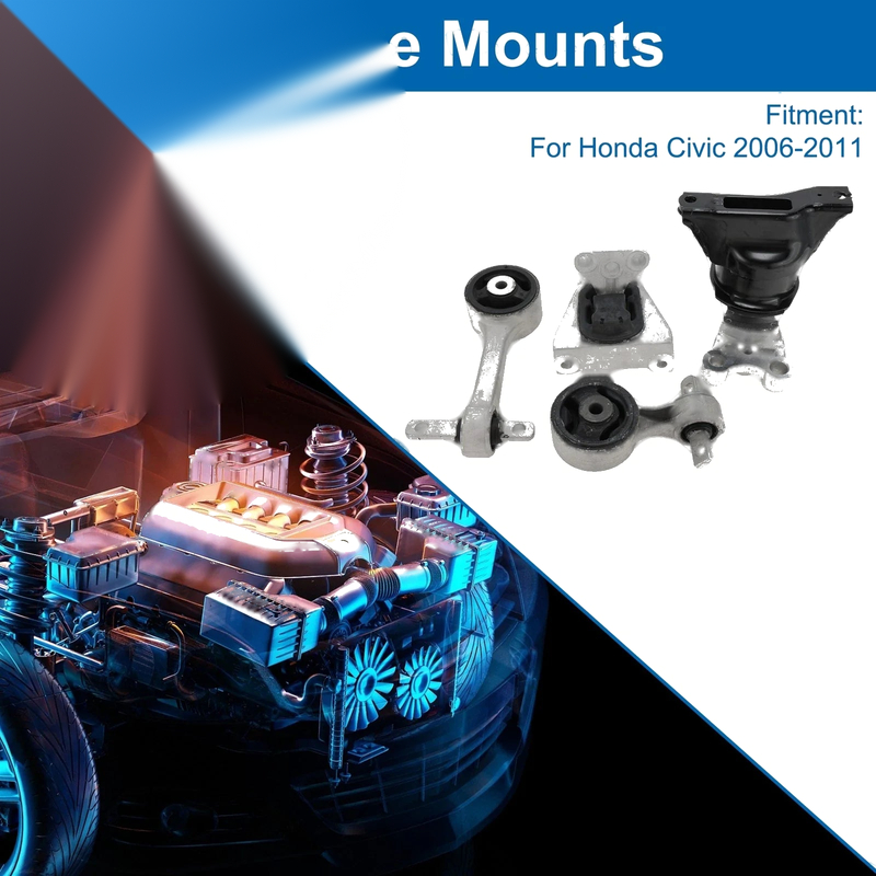Honda Civic 4 x Engine Motor Mounts (2006-2011)