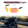 Motorcycle Riding Goggles Red Lens White Black Frame Tri-acetel Cellulose