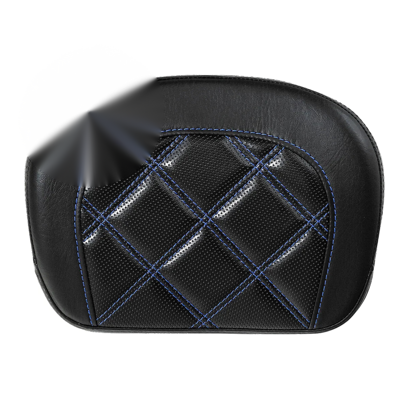 Harley Street Road Glide Blue Stitching Passenger Sissy Bar Backrest Pad