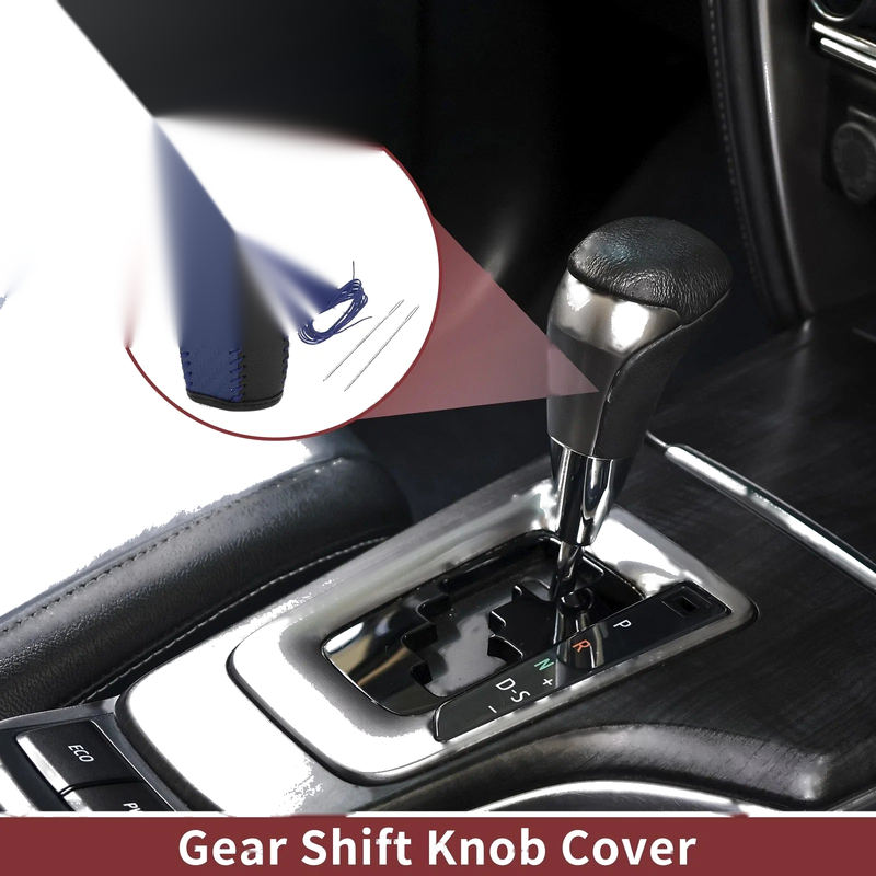 Infiniti EX35 (2008-2012) Faux Leather Black Blue Gear Shift Knob Cover