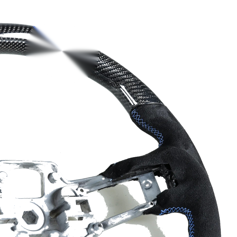 Ford Mustang Steering Wheel Carbon Fiber Suede Blue (2019-2022)