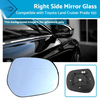 Toyota LandCruiser Prado Right Side Mirror Glass with Plate (2009-2023)