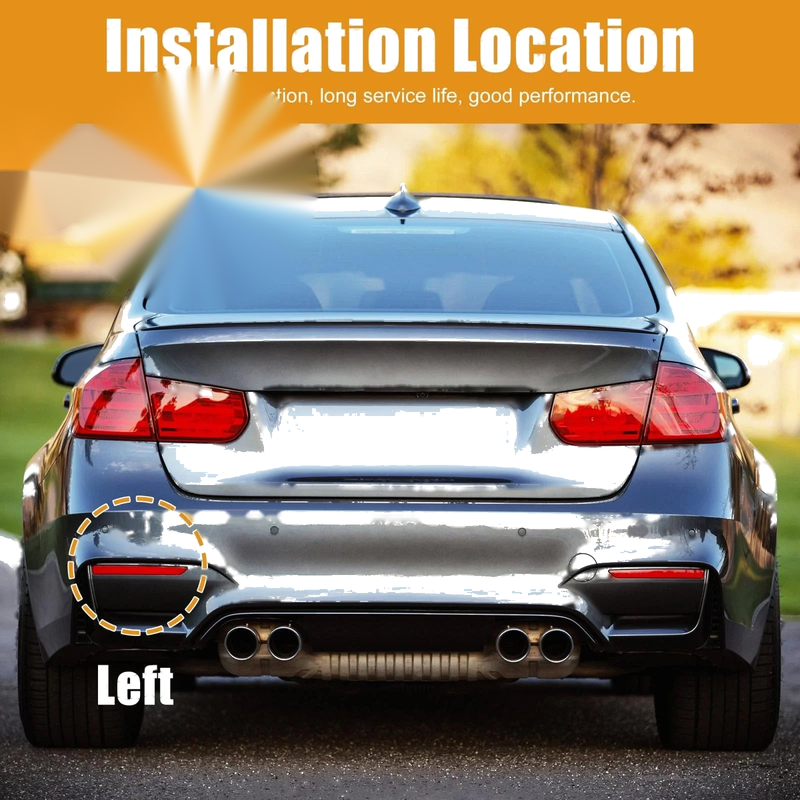 BMW X3 Left Side Rear Bumper Reflector Cover - (2015-2016)