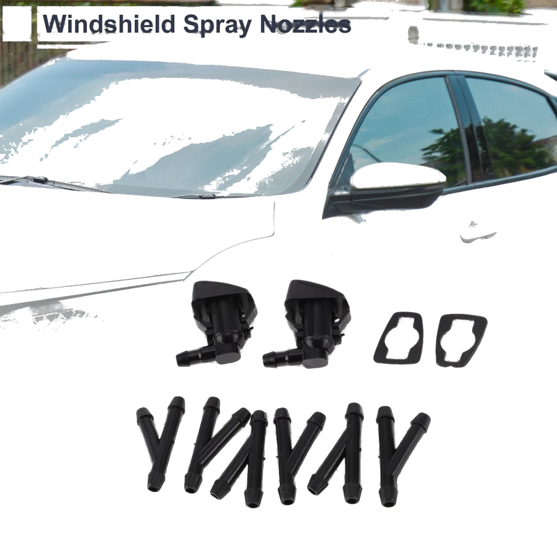 Ford 6 x Windshield Washer Nozzles & Hose Connectors
