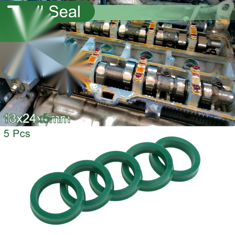 Make Model Oil Seal / 18x24x5mm 5 Pcs / Seal Ring Rotary Shaft Seal TPU