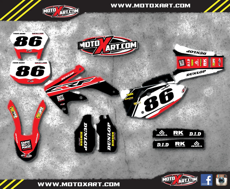 Honda CRF 450X Custom Graphics Stickers Decals (2005-2016)