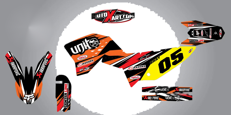 KTM 65 Full Graphics Kit DIGGER STYLE Decals (2009-2015)