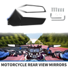 Make Model M8/M10 Rear View Mirrors Polygonal Handlebar Black Blue