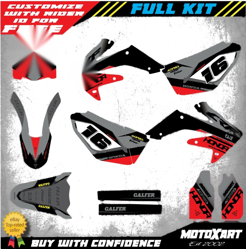 Honda CRF 250 Full Custom Graphic Decals (2008-2009)