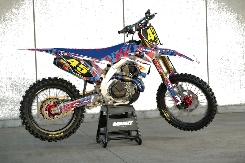 Honda CRF 450 Hawk Style Graphics Decals (2013-2016)