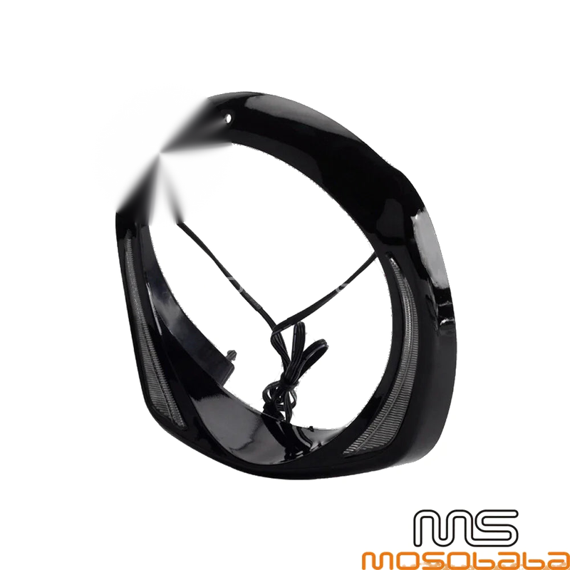 Harley Ultra Limited FLHTK Black LED Headlight Bezel Trim (2014-2022)