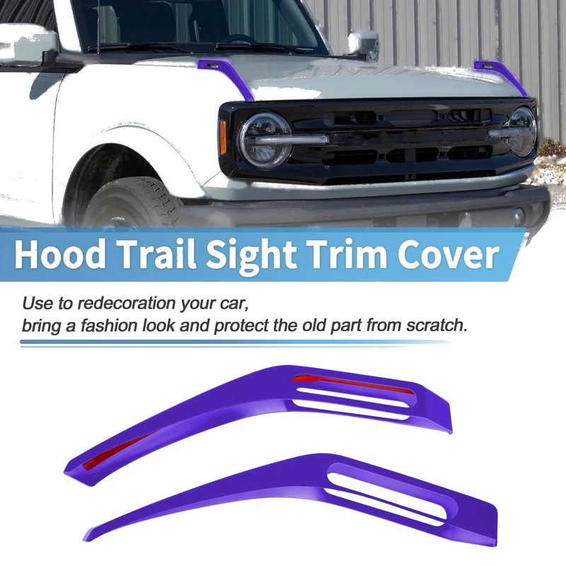 Ford Bronco 2021-2024 - Trail Sight Trim in Purple Hood Hinge Cover