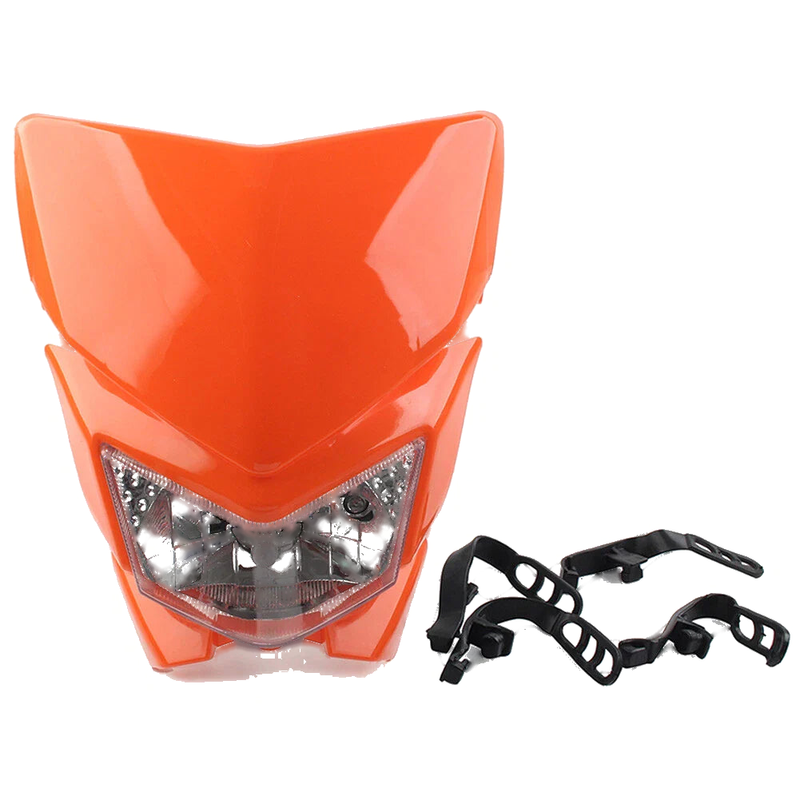 Motorcycle Dirt Bike 250cc Orange 35W Front Headlight Lamp