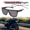 Motorcycle Riding Goggles Black Lens Black & Orange Triacetyl Cellulos TR90