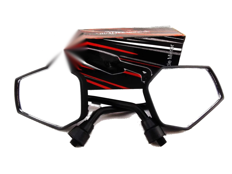 Honda VT250 Spada Black Red Hex Soko Mirrors (1988)