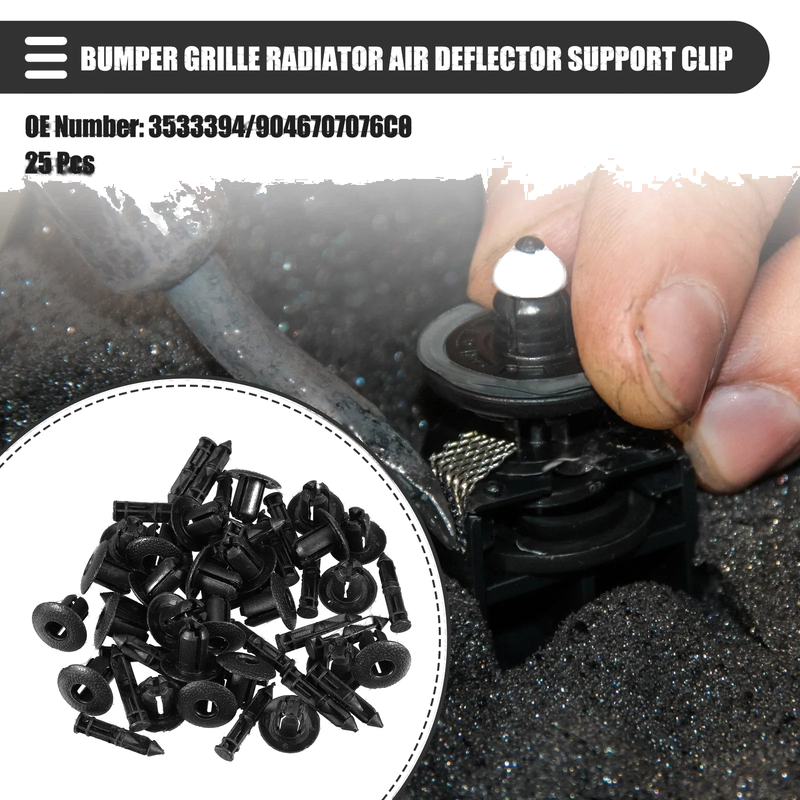 Volvo 25 Pcs Bumper Grille Radiator Air Deflector Clips (2001-2007)