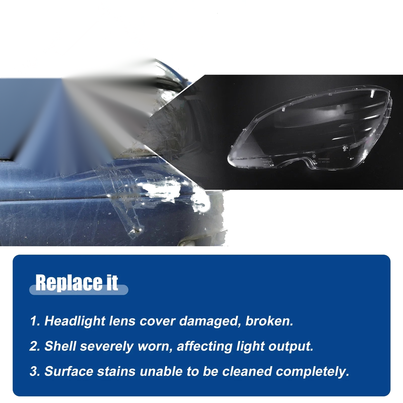 Mercedes Benz C-Class W204 Headlight Clear Lens Cover (2007-2014)