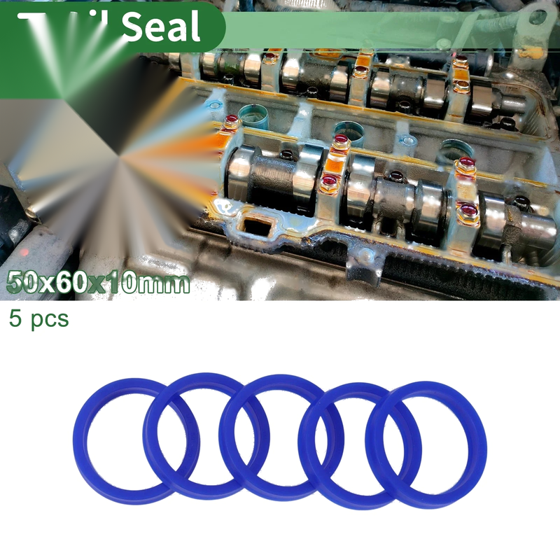 MakeModel Oil Seal / 50x60x10mm / Seal Ring Rotary Shaft Seal TPU High Pressure Blue 5pcs