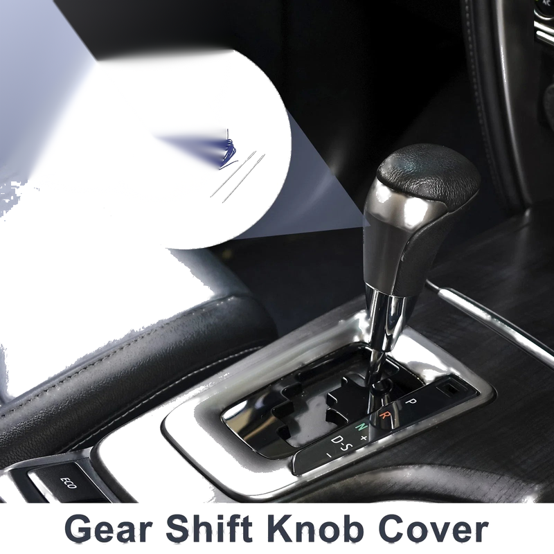 Honda Civic 2012-2014 Black Carbon Fiber Blue Gear Shift Knob Cover