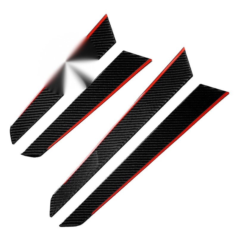 Mercedes-Benz W204 4x Carbon Fiber Interior Door Panel Covers (2007-2014)