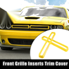 Dodge Challenger (2015-2022) Yellow Grille Mesh Inserts Front Exterior Trim