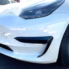 Tesla Model 3 Gloss Black Bumper Side C Canards Covers Trims (2017–2023)