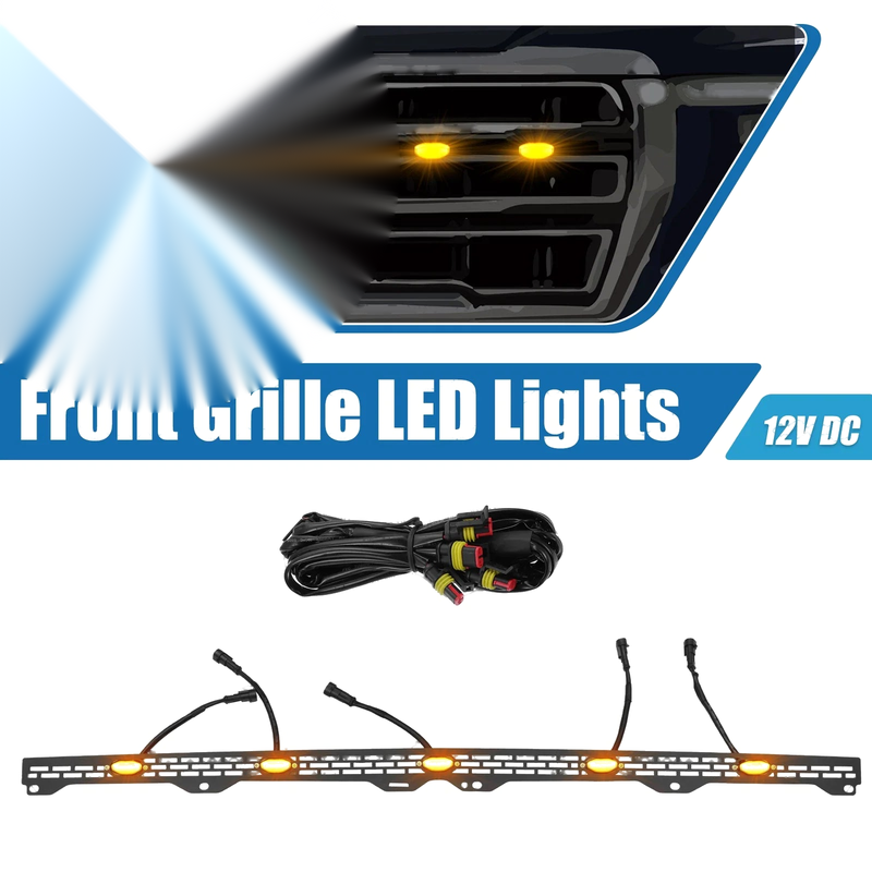 Toyota Tundra (2014-2020) Amber Black LED Grille Light with Bracket