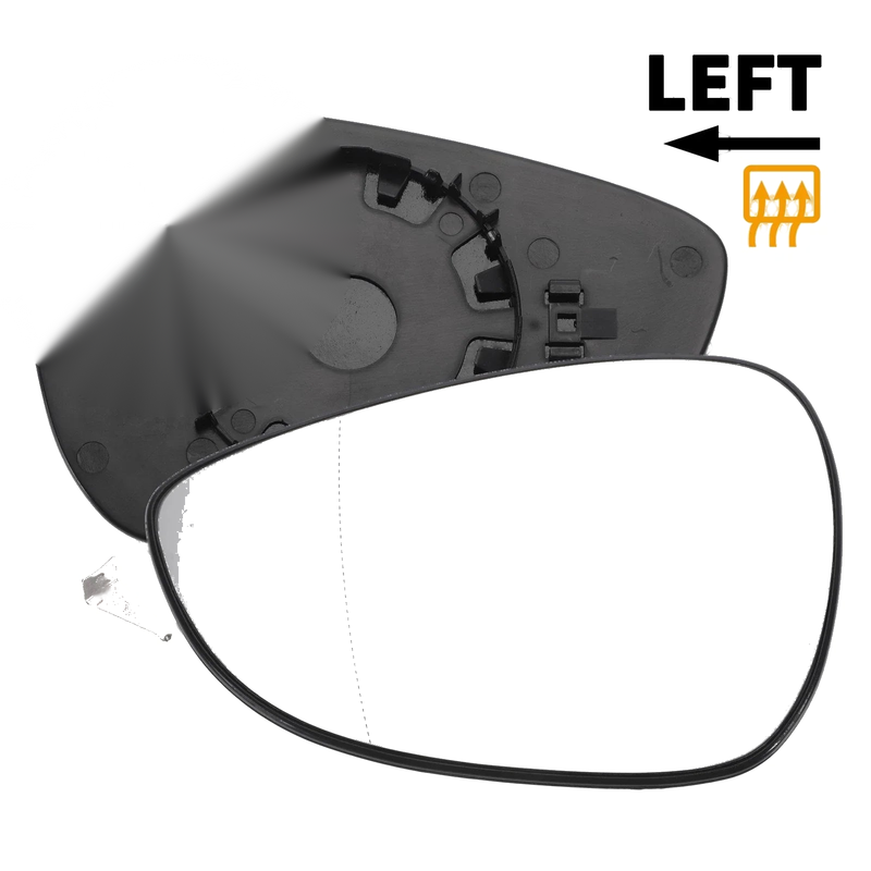Ford B Max Fiesta Left Side White Heated Mirror Glass (2012-2019)