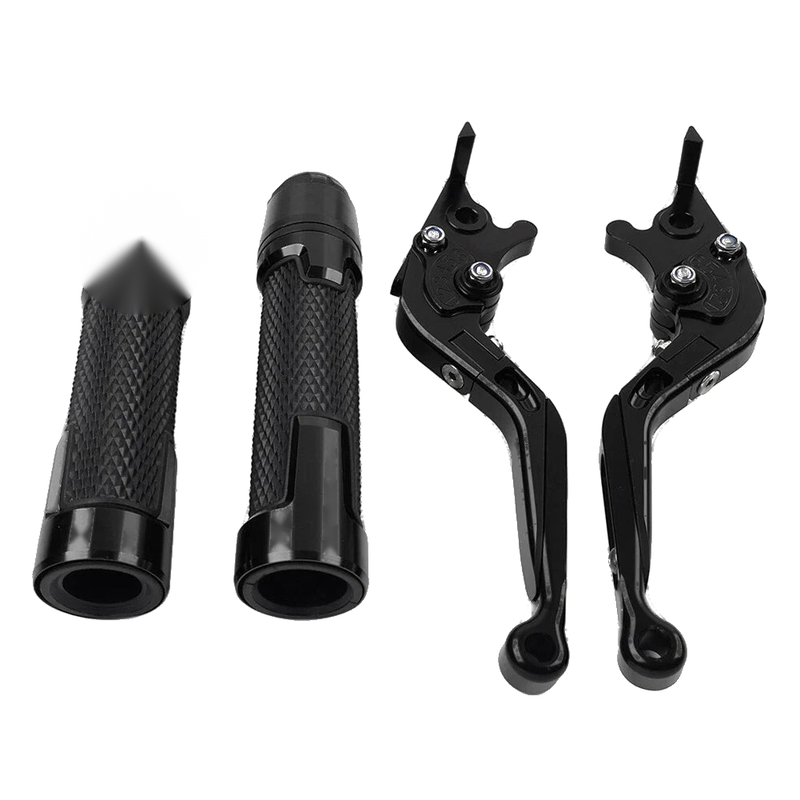 BMW S1000R S1000RR Black Extendable Brake Clutch Levers Grip Set (2010-2023)