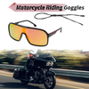 1 Set Motorcycle Riding Goggles Red Lens Black Red Frame Triacetyl Cellulose PC