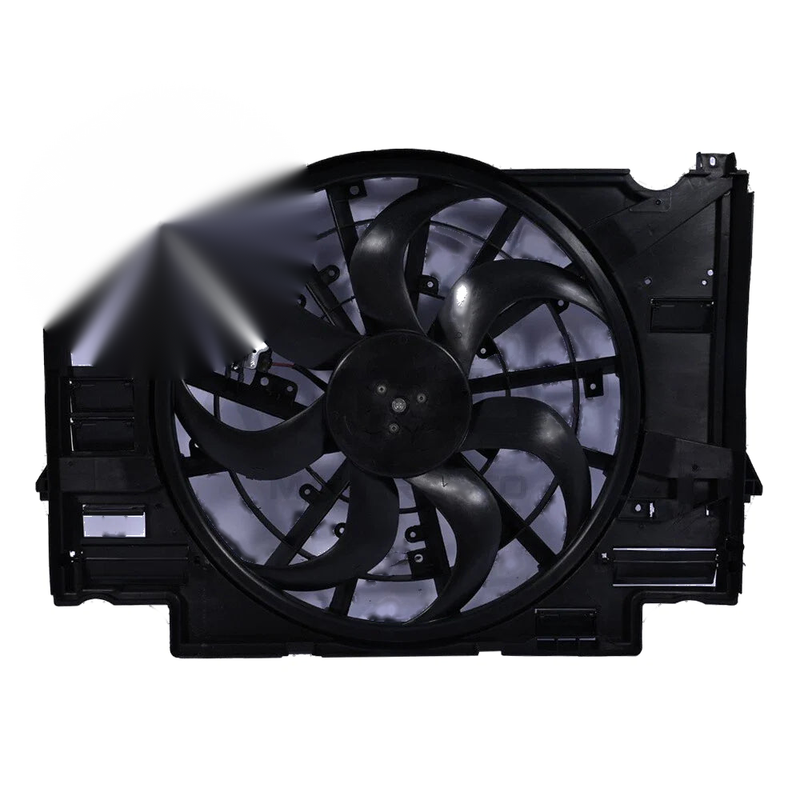 Jaguar XE XF Radiator Cooling Fan Assembly with Shroud (2017–2019)