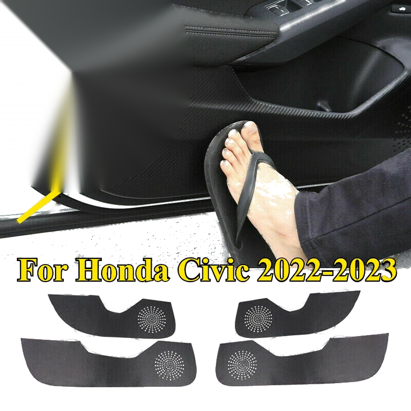 Honda Civic Carbon Fiber Inner Door Anti-Kick Panel Trim (2022–2023)