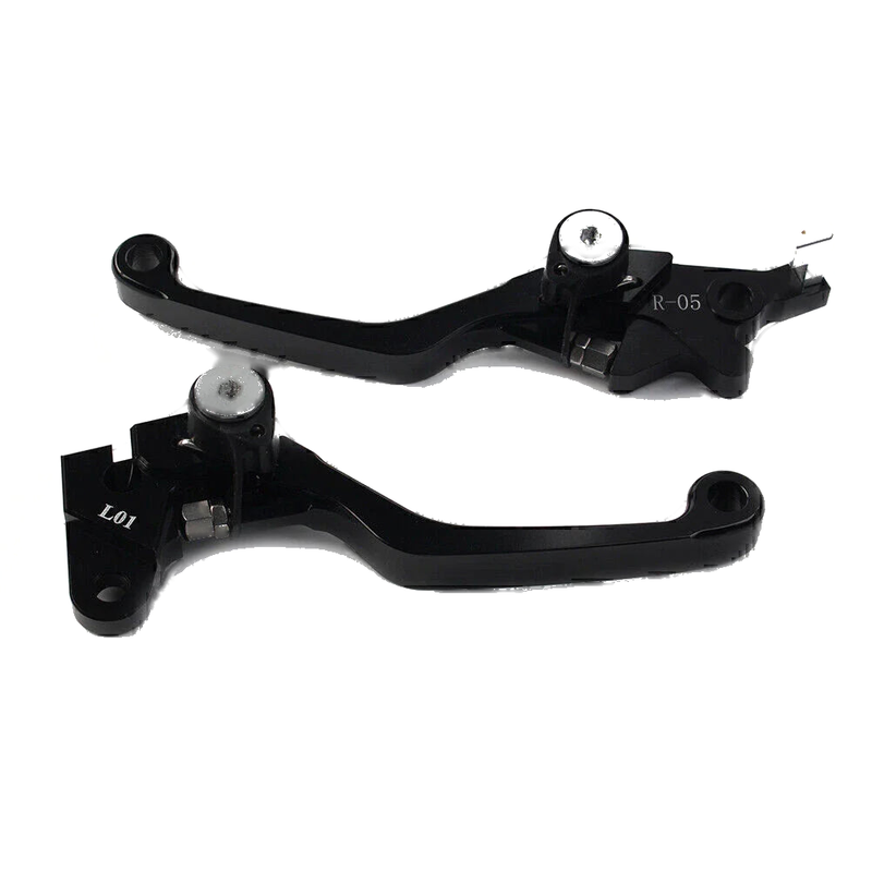 Honda XR250 XR400 Black CNC Pivot Brake Clutch Levers (1995-2007)