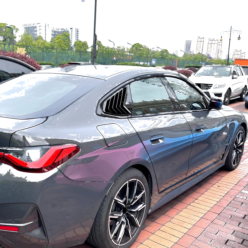 BMW 4 Series G26 Gloss Black Rear Side Window Louvers (2020-2024)