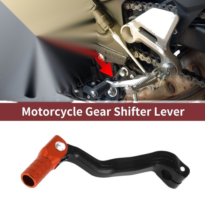 Bosuer M4 Folding Gear Shifter Lever Black Orange