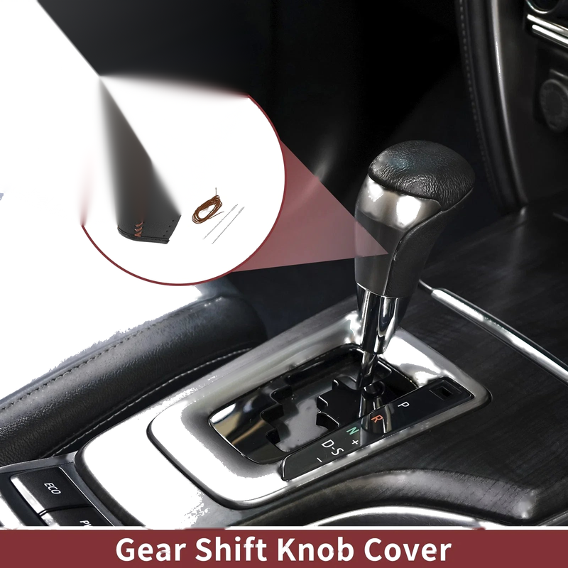 Toyota Corolla 1Pc Gear Shift Knob Cover Brown Faux Leather (14-18)