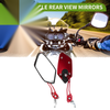 Motorcycle Rear View Mirror / M8/M10 / Polygonal Red Alloy Plastic
