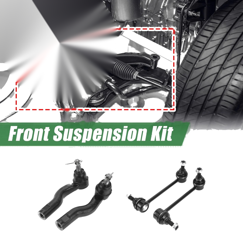 Lincoln Zephyr 4pcs Front Suspension Kit Outer Tie Rod Ends (2006-2006)