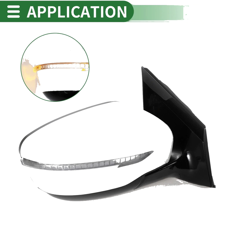 Nissan Murano (2015-2020) Manual Folding White Right Side Door Mirror