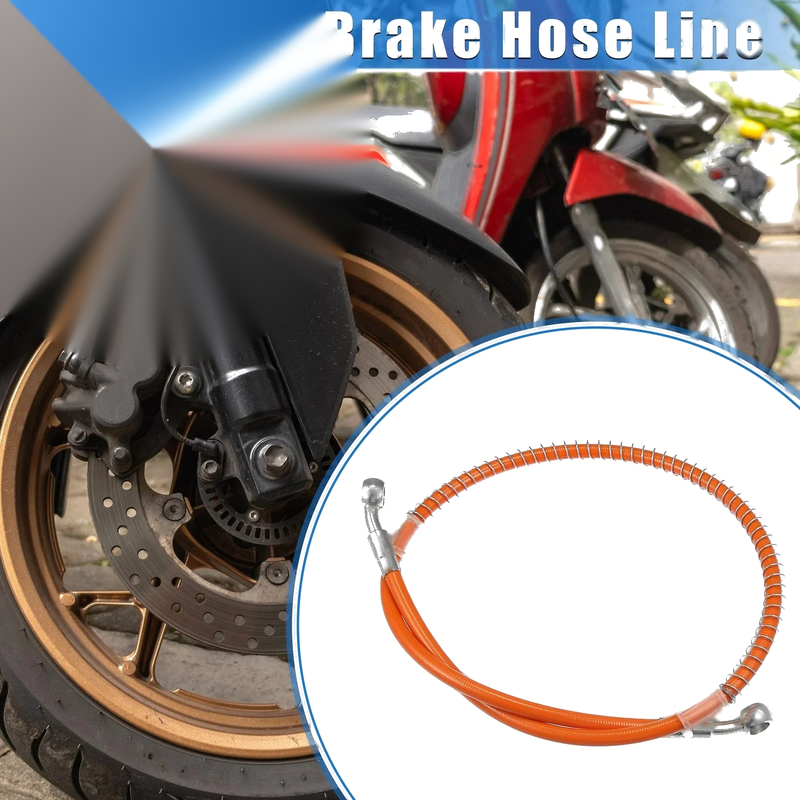 Motorcycle Hydraulic Brake Hose Line Pipeline / 80cm 31.5in 10mm / Orange