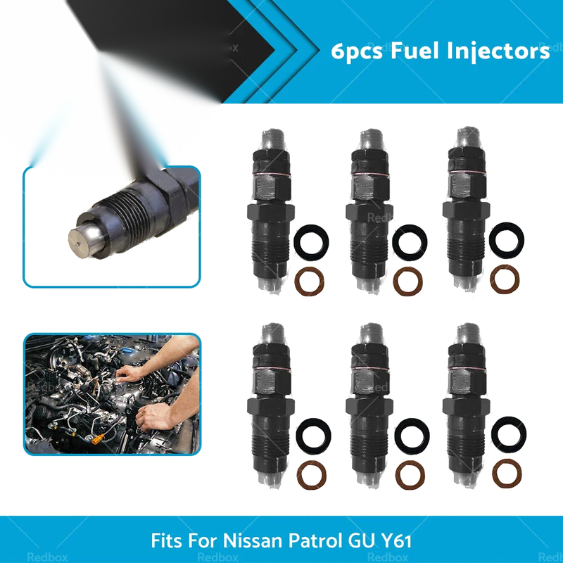 Nissan Patrol Y61 GU TD42 TD42T 6 x Diesel Fuel Injectors (1997-2002)