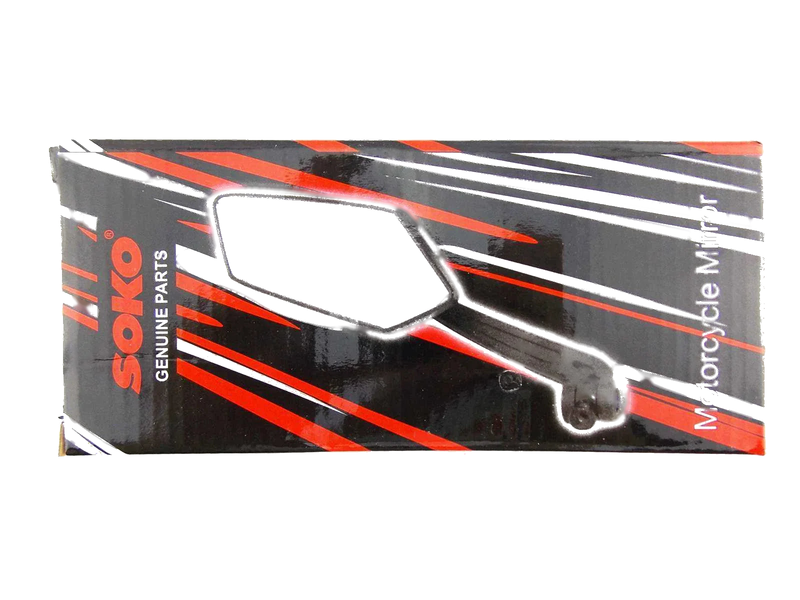Yamaha XT500 Black Orange Hex Soko Mirrors (1976-1981)