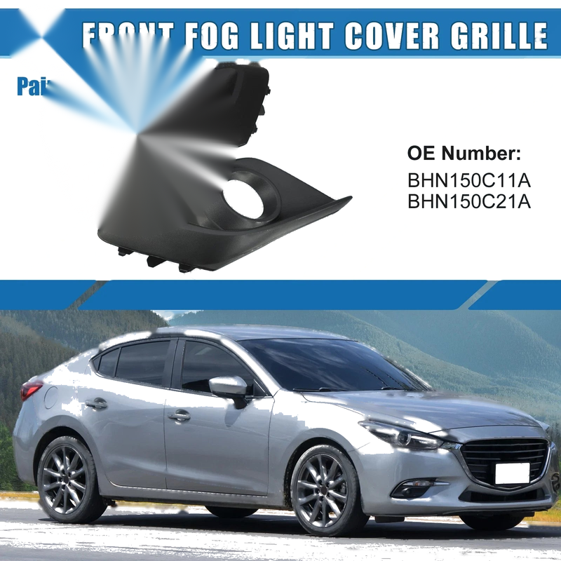 Mazda 3 Front Fog Light Grille Cover Trim (2014-2015)