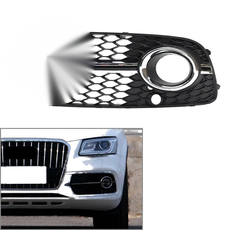 Audi Q5 Front Left Fog Lamp Grill Cover Chrome Trim (2013-2017)
